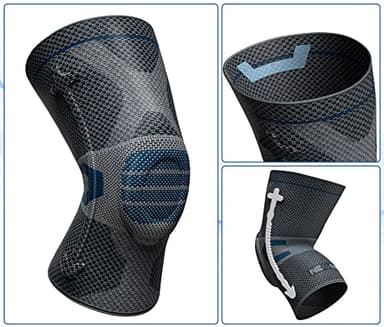 NEENCA Professional Knee Brace for Pain Relief, Medical Knee Compression Sleeve, Knee Support with Horizontal Knit Tech for Meniscus Tear, ACL, Arthritis, Joint Pain, Runner, Workout- FSA/HSA APPROVED - Image 4
