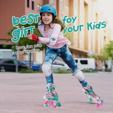 SHDSL Girls Roller Skates 4 Size Adjustable Kids Roller Skates for Girls, Purple Pink Roller Skate for Boys Toddlers, Beginner Kids Roller Skate Indoor Outdoor Sports - Image 7