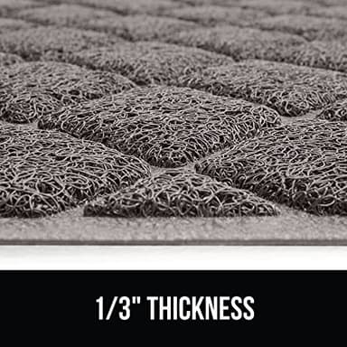 GORILLA GRIP Cat Litter Box Mat, 35x23, Water Resistant, US Designed Kitty Litter Trapping Mats, Easy to Clean, Scatter Control, Less Mess and Clean Floors, Kitten Supplies for Indoor Cats, Gray - Image 9