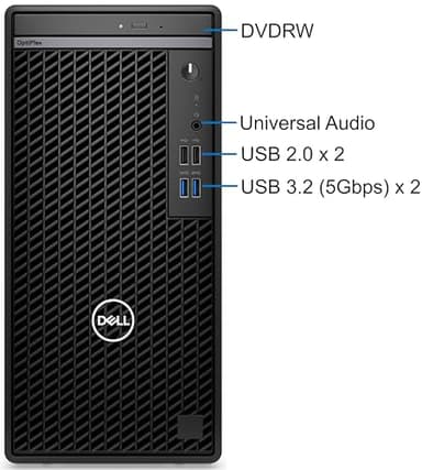Dell 7010 Optiplex Tower Computer, Intel Core i9-12900K, 64GB RAM, 4TB NVMe SSD, DisplayPort, HDMI, USB-C, DVD-RW, Built-in WiFi, BT, Windows 11 Pro, Black Desktop - Image 3