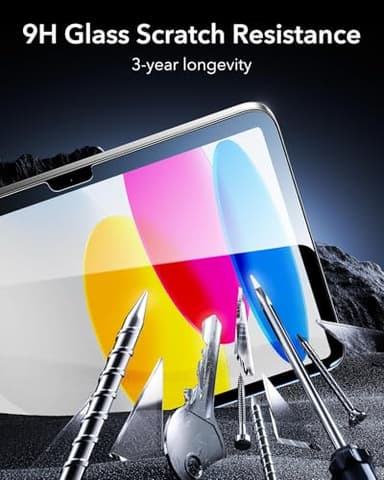 ESR 2 Pack Armorite Screen Protector for iPad A16 11th/10th Generation (11 Inch/10.9, 2025/2022), 9H Hardness Tempered Glass Film with UltraFit Tray, Military Grade, HD Clarity, Dust & Bubble Free - Image 7