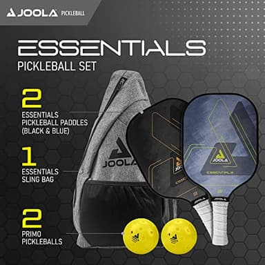 JOOLA Essentials Pickleball Paddles Set with Reinforced Fiberglass Surface and Honeycomb Polypropylene Core - Includes 2 Pickleball Rackets, 2 Pickleball Balls, and Sling Bag - Image 2