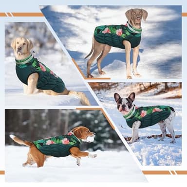 OUOBOB Dog Jackets for Large Dogs, Large Dog Winter Coat, Pet Cold Weather Coats, XXXL Pet Jacket with D-Ring, Waterproof Coat with Back Zipper,Snowsuit Labrador German Shepherd Doberman,XXXL - Image 7