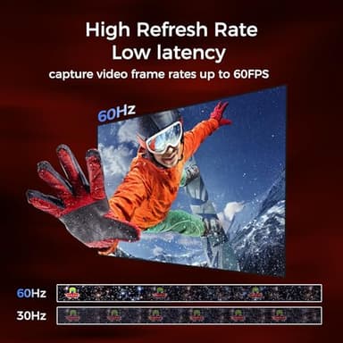 4K HDMI Capture Card for Streaming & Gaming, USB 3.0 Audio Video Capture Device 1080P 60FPS, Low Latency, HDMI Loop Out, Capture Card for PS5, Xbox, Nintendo Switch, PC, Mac, OBS - MSP231 - Image 9