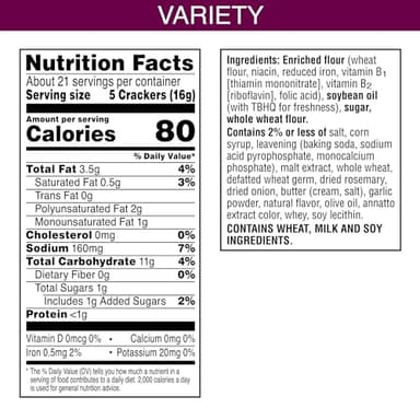Toasteds Crackers, Cracker Collection, Lunch Snacks, Variety Pack, 12oz Box (1 Box) - Image 2