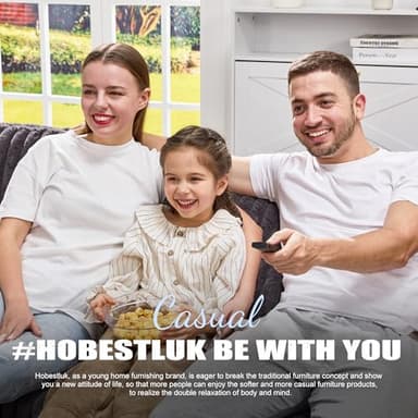 Hobestluk Modular Sectional Sofa Memory Foam Couch Oversized Sectional Sofa 3-Seater with Chaise Cloud Couch with Removable Cover L Shape Sofa for Living Room (Strip Grey, 3-Seater with Chaise) - Image 8