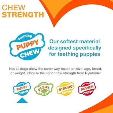 Nylabone New Puppy Starter Kit, Chew Toys & Natural Chew Treat for Puppies, Puppy Enrichment Teething Toys, Blue, Long Lasting Chicken & Bacon Flavor, Small Dogs - Up to 25 Ibs, 3 Pack - Image 4