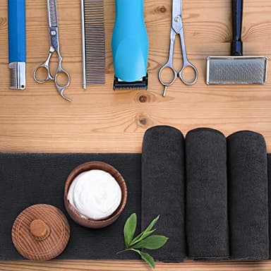 Orighty Black Salon Towel, Pack of 12 (Not Bleach Proof, 16 x 29 Inches) Super Soft and Absorbent Microfiber Hair Salon Towels for Salon, Hand, Gym, Bath, Spa and Home Hair Care - Image 5