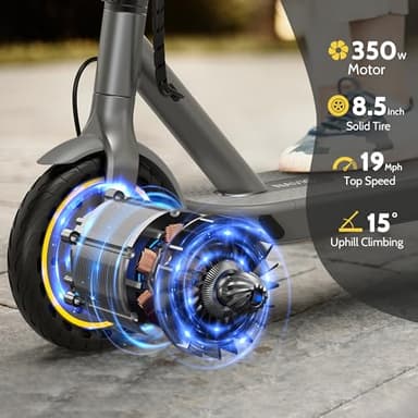 NAVIC Electric Scooter Adults, Powerful 350W Motor, Max 22 Miles Long Range, Top Speed 19 MPH, 8.5" Tires, E Scooter for Adults with APP Control - Image 2