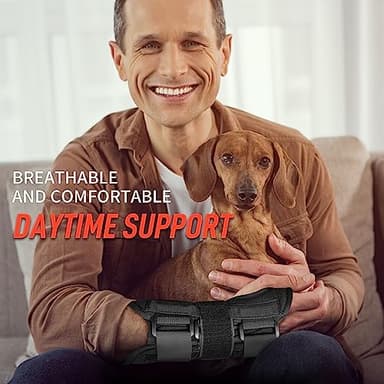 FEATOL Wrist Brace Hand Brace, Carpal Tunnel Wrist Splint Night Support for Women Men, Pain Relief Support -Tendonitis, Arthritis, Sprain, Left Hand, Medium/Large - Image 6