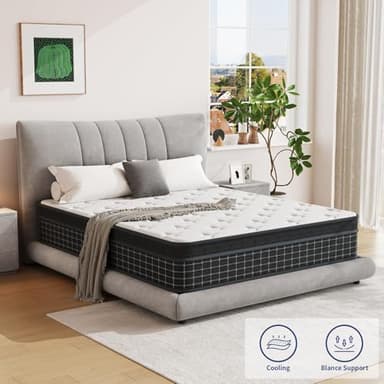 SupremeSleep King Size Mattress, 12 Inch King Mattress in a Box, Memory Foam Hybrid Matress with Individual Pocket Spring for Motion Isolation, Pressure Relief, Medium Firm Feel, CertiPUR-US - Image 8