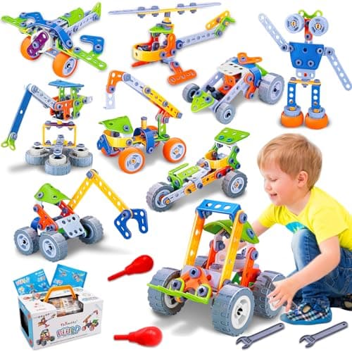 10 in 1 STEM Toys for 4 5 6 7 8+ Year Old Boy Girl Birthday Gifts Building Toys for Kids Ages 4-8 5-7 6-8 Preschool Educational Stem Activities for Boys 3-5 4-6 8-10 Creative Games Christmas Idea Gift - Image 1