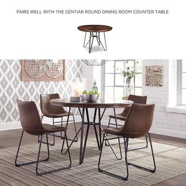 Signature Design by Ashley Centiar Dining-Chairs, Pack of 2, Black, Brown - Image 6