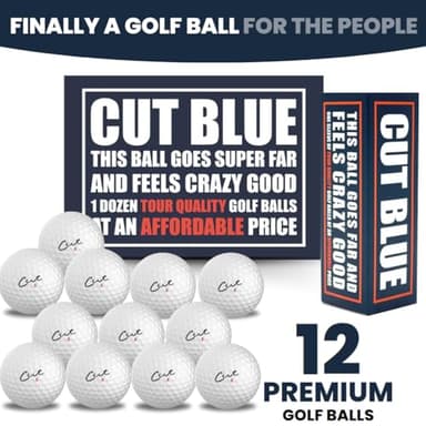 Cut Blue Golf Balls, 4 Piece Urethane (One Dozen) - Image 4