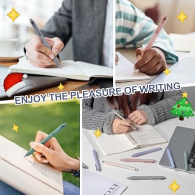 Linbsunne Gel Pens Black Ink Pens for Office 0.5mm Fine Point Pens Smooth Writing Retractable Work Pen (12-count) - Image 3
