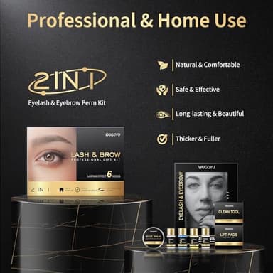 Lash Lift Kit - Brow Lamination Kit, Eyebrow Lamination Kit, Professional Eyelash & Brow 2 IN 1 Perm Kit, Eyebrow lift Kit, Fuller & Thicker Brows Suitable for Salon & Home Use, Lasts For 4-6 Weeks - Image 5