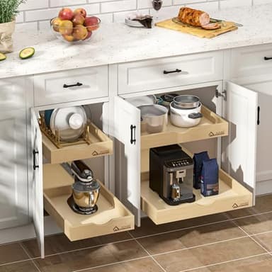 WelFurGeer Soft Close Pull Out Drawers for Cabinets, 17" W x 22" D Pull Out Cabinet Drawer with Heavy Duty Slides, Pull Out Cabinet Organizer, Cabinet Pull Out Shelves, Pull-Out Home Organizers - Image 2