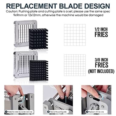 French Fry Cutter, Sopito Professional Potato Cutter Stainless Steel with 1/2-Inch Blade Great for Potatoes Carrots Cucumbers - Image 5