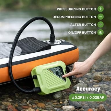 Rechargeable 20PSI SUP Pump The Jungle -Quick Portable SUP Air Pump,Electric Paddle Board Pump for Inflatable Paddle Boards, Boats, Inflators - Image 9
