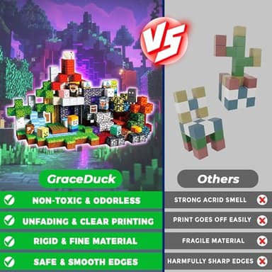 GraceDuck 300 PCS Magnetic Blocks - Magnetic Building Blocks, Stacking Magnets for Kids, Sensory Toy for STEM Montessori Sensory Toys for Kids 3+ Boys and Girls Christmas Birthday Gifts - Image 4