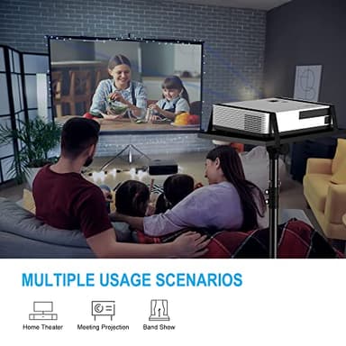 Projector Stand Tripod Adjustable, Laptop Height from 23.5 to 46.5 inches with Gooseneck Phone Holder, Floor for Office, Home, Stage, Studio, DJ Racks Holder Mount, 23.5inch-46.5inch - Image 9