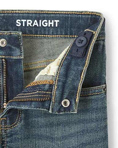 The Children's Place boys Stretch Straight Leg Jeans, Aged Indigo/Denim/Dark Rinse Wash 3 Pack, 14 US - Image 4