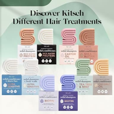 Kitsch Rosemary & Biotin Shampoo and Conditioner Set for Hair Growth - Strengthening, Thickening & Volumizing Shampoo and Conditioner Bar - Paraben, Sulfate & Silicone Free - Made in USA - 2 pack - Image 9