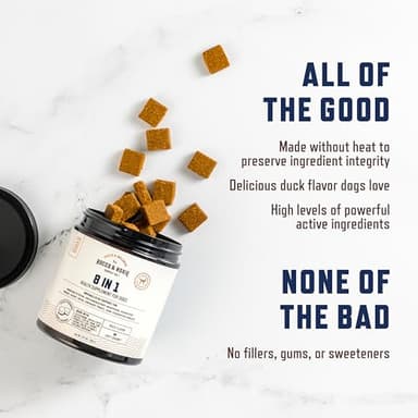 Rocco & Roxie 8 in 1 Dog Vitamins and Supplements, Glucosamine, Green Lipped Mussel Hip and Joint, Probiotics Digestive Health, Immune Skin and Coat, Puppy to Senior Chewable Multivitamin, 90 ct chews - Image 5