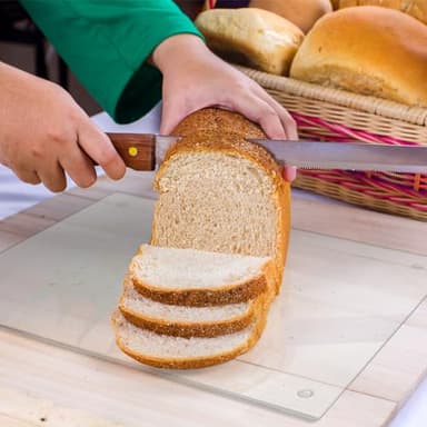 Clear Glass Cutting Board for Kitchen 2 Pcs (12"x16" & 8"x12"),Tempered Glass with Rubber Feet,Non-Slip,Durable Shatter Resistant, Dishwasher Safe,Scratch Resistant, Heat Resistant - Image 4