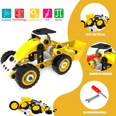 choopheme 10 in 1 Stem Toys for 5 6 7 8 9+ Year Old Building Block Kit Stem Activities Projects Boy Toys Age 4-8 5-7 6-8 8-10 Creative Set Educational Engineering Excavator Construction Birthday - Image 5