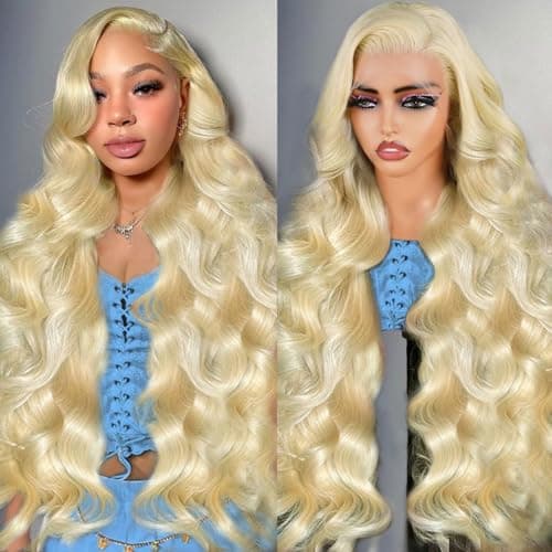 BOTNNS 28 Inch 613 13x6 Lace Front Wig Human Hair 200 Density Blonde Wig Human Hair 613 Body Wave Blonde HD Lace Front Wigs Human Hair Pre Plucked 613 Lace Frontal Wigs - Image 1