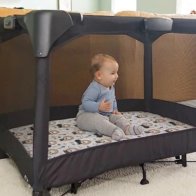 Pack n Play Sheets, BROLEX 2 Pack Mini Crib Sheets,Stretchy Portable Fitted Playard Sheet Set, Convertible Playard Mattress Cover,Ultra Soft Breathable Material,Dinosaur Lion - Image 5