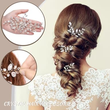 Wedding Hair Accessories: Bridal Headpiece With Hair Piece for Brides (Silver) - Image 6