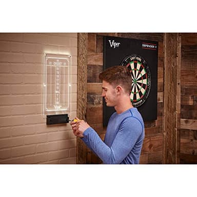 Viper Illumiscore Plus+ See-Through Illuminated Back-Lit Dry Erase Dart Scoreboard, Large (19.50" L x 10.00" W), Black - Image 11