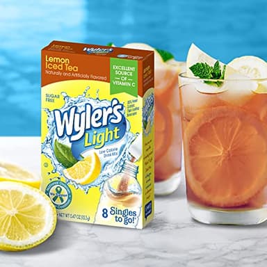 Wyler's Light Singles To Go Powder Packets, Water Drink Mix, Lemon Iced Tea, 96 Single Servings (Pack of 12) - Image 2