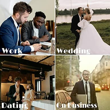 WEEN CHARM Mens Suit Slim Fit 2 Piece Wedding Tuxedo One Button Prom Party Solid Tuxedo Blazer Pants Set Grey - Image 7