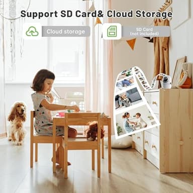 GBIUT Indoor Security Camera, 5G&2.4G WiFi Security Cameras Indoor for Home Security, Pan/Tilt Baby Monitor/Dog/Pet Camera with Phone App Motion Sensor & Night Vision. TF/CloudStorage (2Pack) - Image 9