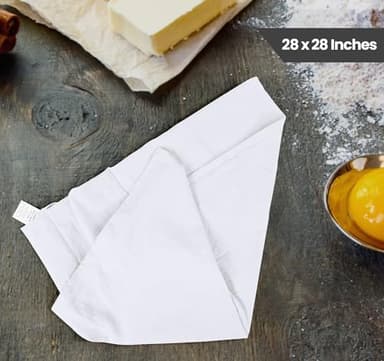 Utopia Kitchen White Flour Sack Towels [12 Pack - 28 x 28 Inch] 100% Cotton Tea Towels for Cleaning & Drying - Highly Absorbent Kitchen Dish Cloth - Image 2