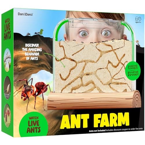 Dan&Darci Ant Farm Kit for Kids - Farms Colony - Includes Ants Voucher - Sand Habitat Kits - Bug Terrarium House - Educational Science Gifts for Kid - Nature Learning Toys for Boys, Girls & Adults - Image 1