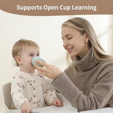 Moonkie Baby Training & Sippy Cup Set | 4 Months+ | Baby-Led Weaning Essential | Gift (Blush Cup Set, 2 Pack) - Image 3