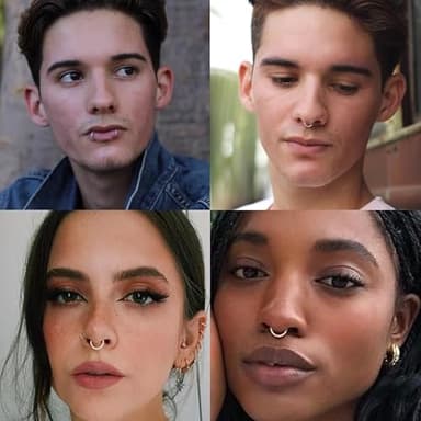 20G 18G 16G Titanium Nose Ring Hoop, Cartilage Hoop Earrings for Women Men Silver Gold Nose Ring Septum Ring Tragus Conch Helix Daith Lip Piercing Jewelry 6mm/7mm/8mm/9mm/10mm (Gold-20g, 7mm) - Image 9