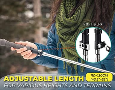 TREKOLOGY Trek-Z Cork Grip Trekking Poles – Lightweight Folding Hiking Poles, Adjustable Height, Compact Travel Design, Aircraft-Grade Aluminum Walking Sticks for Men & Women - Image 4