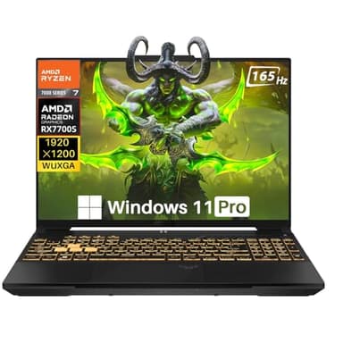 ASUS TUF A16 Gaming Laptop, Radeon RX 7700S 8 GB(Beats RTX 4060), AMD Ryzen 7 7735HS(Up to 4.75 GHz, Beats i7-13620H), 16" FHD 165 Hz, 64 GB DDR5, 1 TB SSD, Wi-Fi 6, Windows 11 Pro, Office 2024 - Image 1