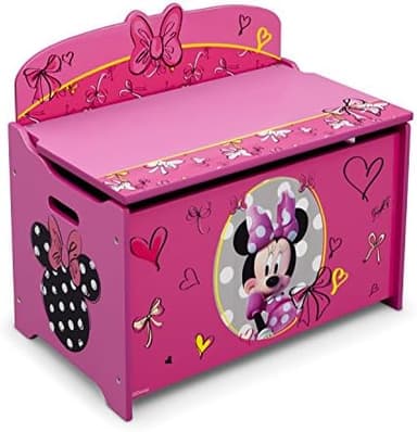 Delta Children Deluxe Toy Box, Disney Minnie Mouse - Image 3