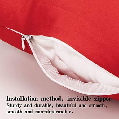 NTBAY Zippered Toddler Pillowcases Set of 2, 100% Brushed Microfiber 13x18 Pillowcases, Super Soft and Cozy Travel Kids Nursery Pillow Cases, 13x18 Inches, Red - Image 5