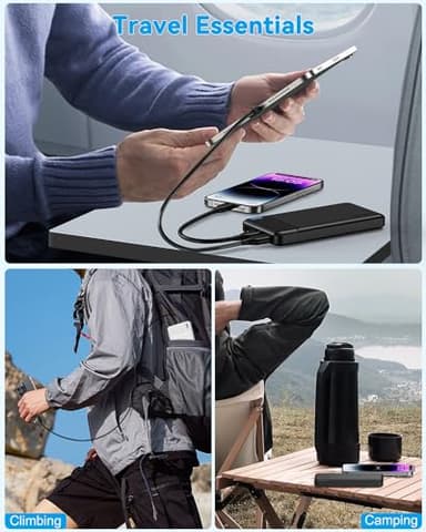 AsperX 2-Pack 10000mAh USB C Output Portable Charger Power Bank Fast Charging, Portable Phone Charger External Battery Pack for iPhone, Samsung, Google LG and Heated Vest - Image 7