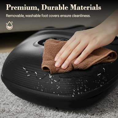 CuPiLo Foot Massager FSA Eligible HSA, Feet Massager with Heat for Plantar Fasciitis Relief, 5 Levels Compression & Vibration Massage for Neuropathy, Thanksgiving Gifts for Women Men, Fits Up to 13" - Image 8