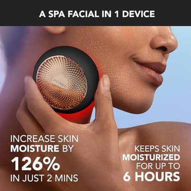 FOREO UFO 3 Deep Face Moisturiser - 5-in-1 Facial Spa - Red Light, Warming, Cooling, Massage, Anti Aging - Face Mask Skin Care - Black - Image 2