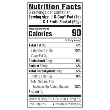 Gevalia Frothy 2-Step Artificially Flavored Cappuccino Espresso Style K‐Cup Coffee Pods & Froth Packets Kit, 6 ct. Box - Image 2