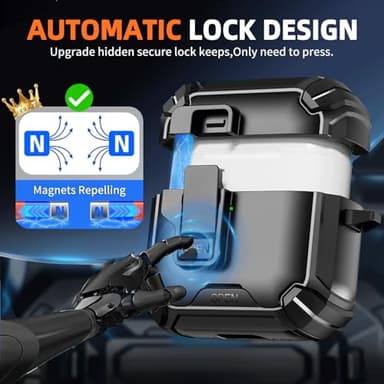 Inesore Compatible with AirPods 4th Case with Phone Stand & Cleaning Kit,Compatible with Magsafe,Magnetic Automatic Lock for Airpods 4 with Active Noise Cancellation Charging Cover (2024) - Image 3